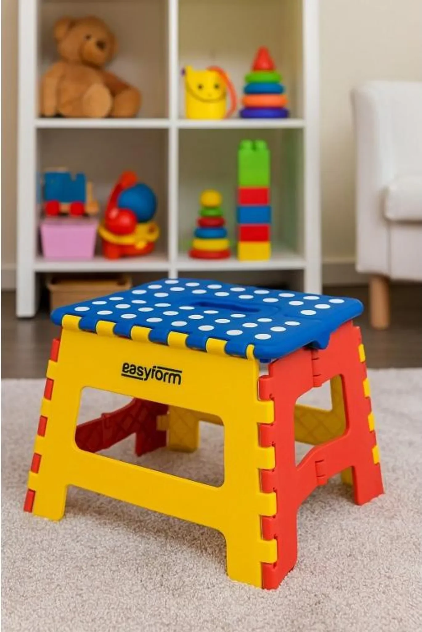 Klapphocker – Anti-Rutsch-Stuhl • 150 kg Belastbarkeit • 22 cm Höhe